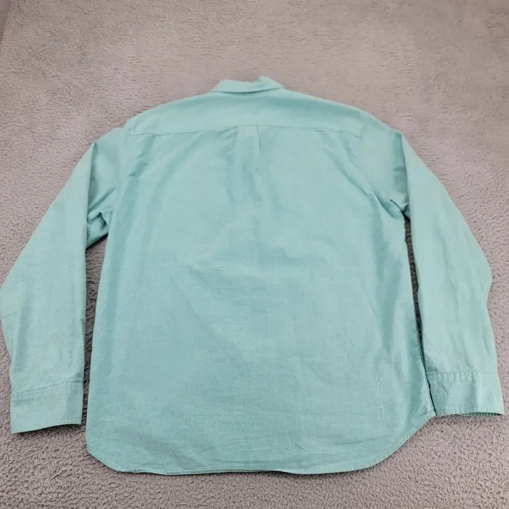 J. Crew Shirt Mens XL Green Flex Button Down Long Sleeve Pocket Preppy‎ Casual